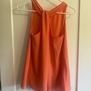 Orange Cynthia Rowley halter tank top with cross back